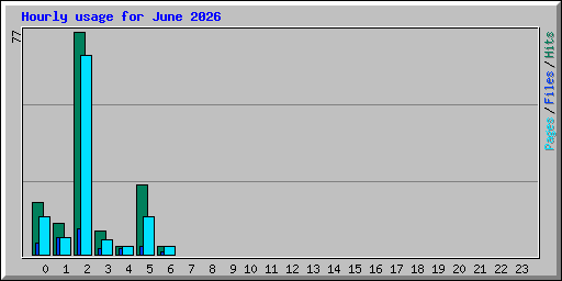 Hourly usage for June 2026